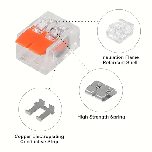 Connecteurs de fils à levier compacts pour fils électriques souples et rigides - 3
