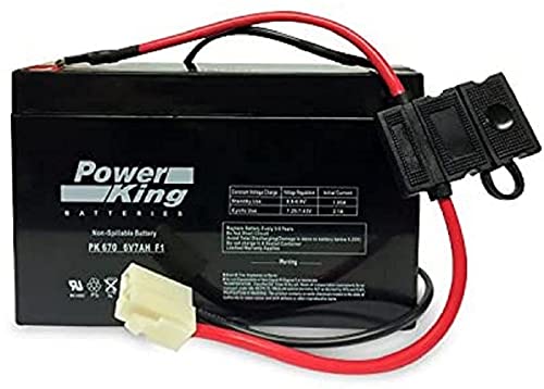 Replacement 6V 7AH Battery Includes Wire Connectors NEATA XK06-006-00732, Avigo 6-Volt Mini Cooper, Avigo 6-Volt Audi R8 Spyder, Avigo 6-Volt Wildfire Quad, Avigo 6-Volt Mercedes, KT6V7AHBATT Beiter DC Power