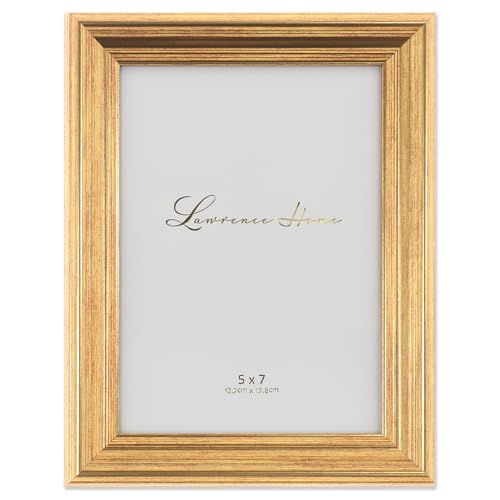 Lawrence Frames Sutter - Marco de fotos bruñido, 12,7 x 17,7 cm, color dorado