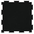 Playsafer Genaflex Lite Rubber 8mm Interlocking Tiles for Gym Flooring - Exercise Equipment, Exercise Areas - 20" X 20" (Black, 10 Tiles - 27 Sq. Ft.)