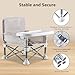 Portable Baby Chair with Removable Tray – Folding Booster Seat for Toddlers 6 Months to 3 Years, Lightweight Travel Highchair for Camping, Beach, Outdoor & Dining Table Use Beige (Grey)