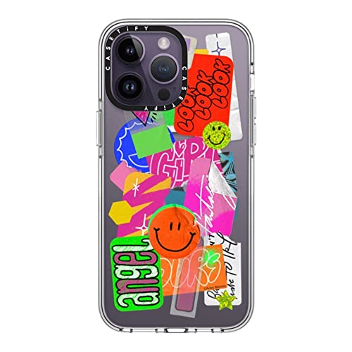 CASETiFY �N���A iPhone 14 Pro Max �P�[�X [���΂݂ɂ����f��/2m����̗����������N���A/MagSafe �ɑΉ�] - Aries Moross Sticker