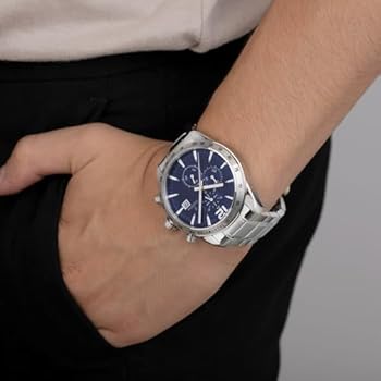Festina Heren chronograaf kwarts horloge met roestvrij stalen armband F16488/3, zilver/zwart, Eén maat, Klassiek : Festina