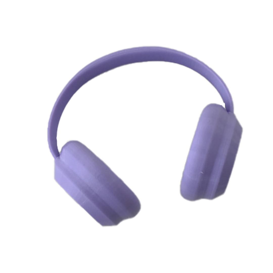 17cm Doll Accessory - Miniature Headphones Acrylic Material, Suitable for Photography and Display | Suitable for 15-18cm Dolls,just Headset (Purple EarphonesοΌNO Doll)