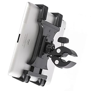 Tackform Universal Tablet Holder Compatible with Stationary Bicycle, Treadmill, Elliptical, Spin Bike, Microphone Stand, and Indoor Exercise Equipment – Compatible All Tablets Including iPad