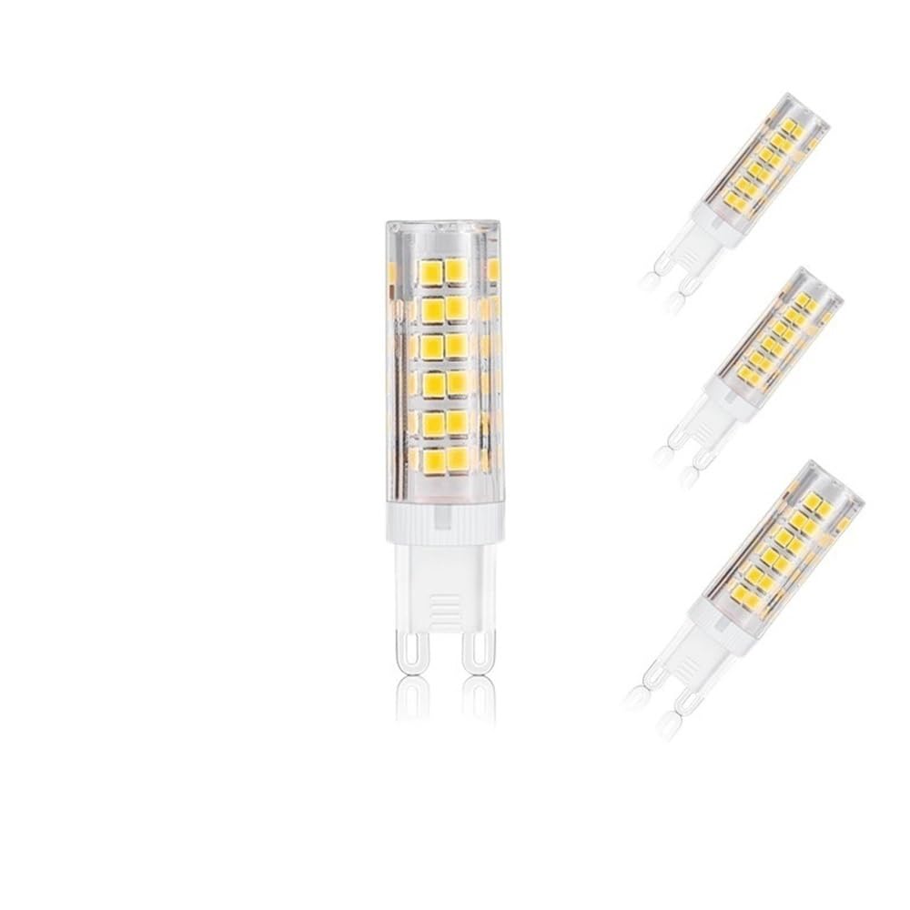 HHF Illuminazione domestica, Confezione da 20, LED Corn Light G9 5W 2835SMD-75LED AC220V Ceramica + Lampade a conchiglia PC(Blanc)