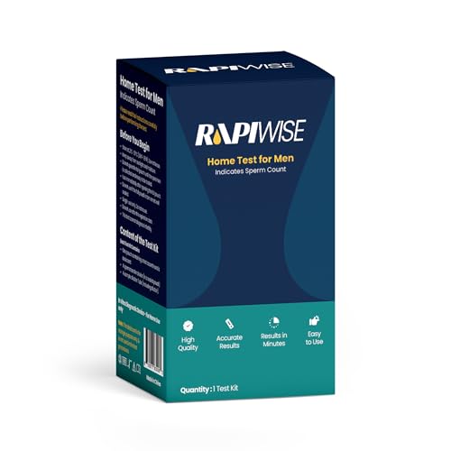 Rapiwise Fertility Test Kit for Men Sperm Count Home Test Kit for Male Fertility At-Home Semen Analysis Shows Normal or Low Sperm Count Fast Private Easy to Use