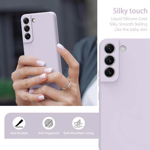 Image of Back Cover for Samsung Galaxy S22 Plus 5G | Full Camera Protection | Premium Liquid Silicon Case | Flexible Bumper Case for Samsung Galaxy S22 Plus 5G (Purple)