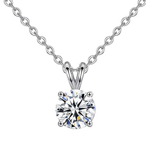 Collier pendentif lapin diamant rond en argent pour femme