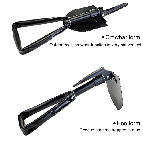 Pá de ferro dobrável portátil Heaven2017 para acampamento ao ar livre, caminhadas, mochilão, pesca