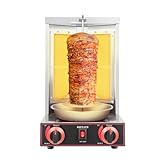 JXYQ Elektrischer vertikaler Drehgrill für Döner Kebab, 3000-W-Gasgrill für Hähnchen, Lamm, Rind, Schwein und Shawarma