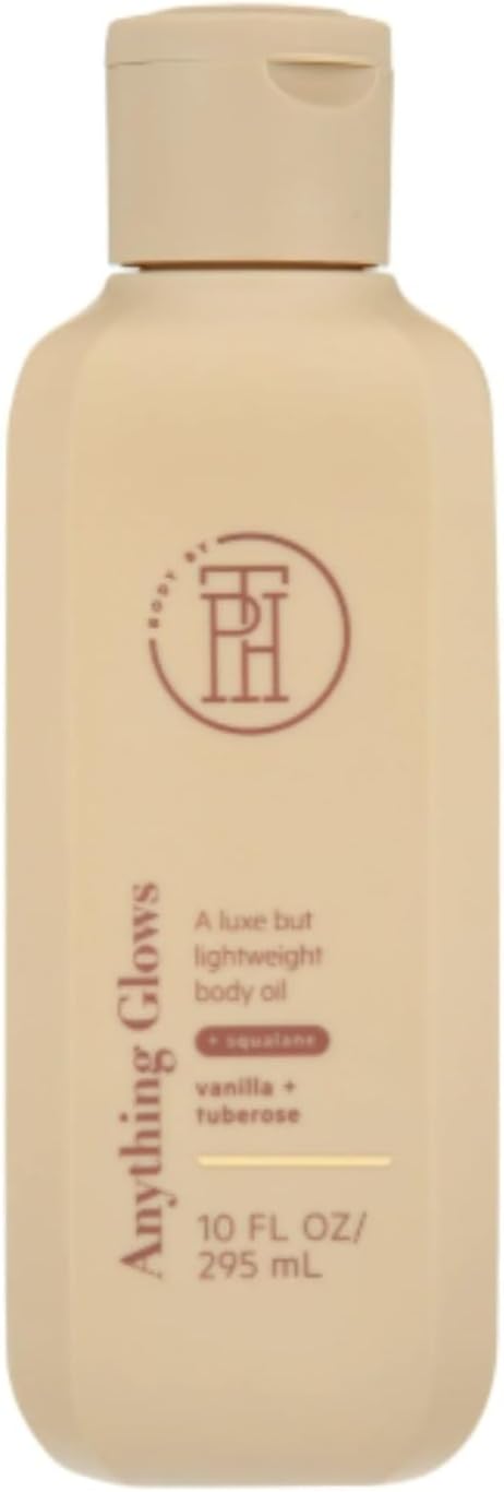 B~ ODY by T~P~H Anything Glows Body Oil for Dry Skin for Women & Men, 10 oz (Pack of 1)