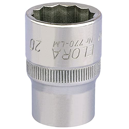 Image of Draper Elora Bi-Hexagon Socket, 1/2" Sq. Dr., 20mm 24658