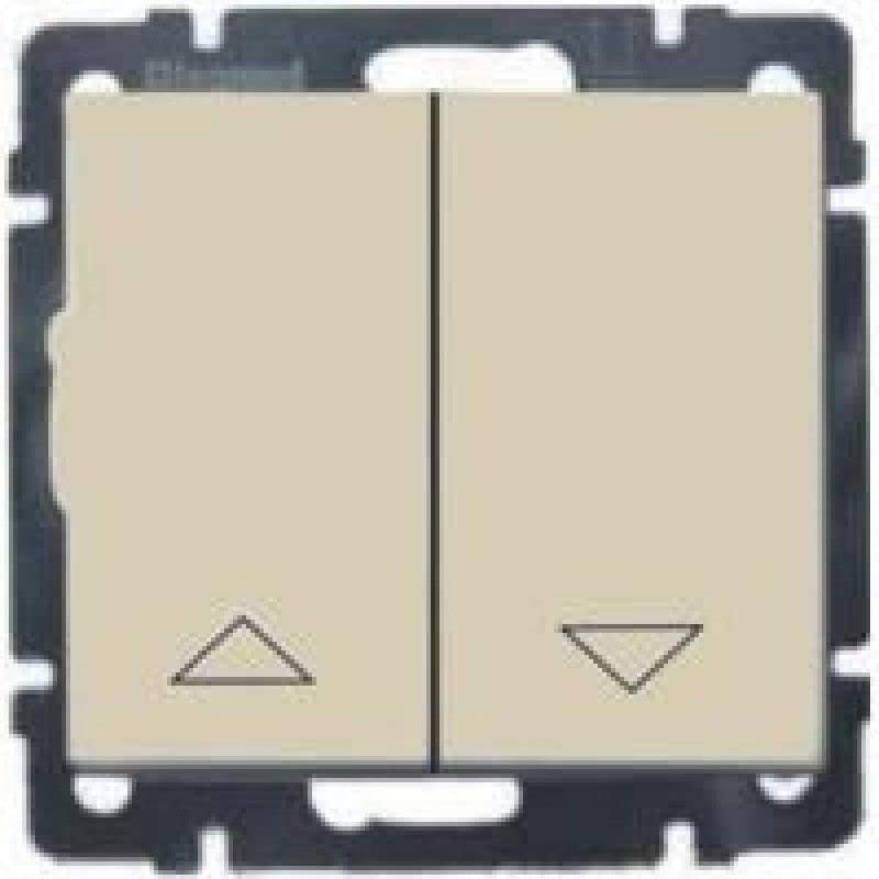 Interrupteur double persienne volet roulant 10A commande ivoire