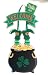 Greenbrier St Patrick's Day Decorations Wall Sign Hanging Door Decor Happy St Patrick Decoration Shamrock (Leprechaun Sign)
