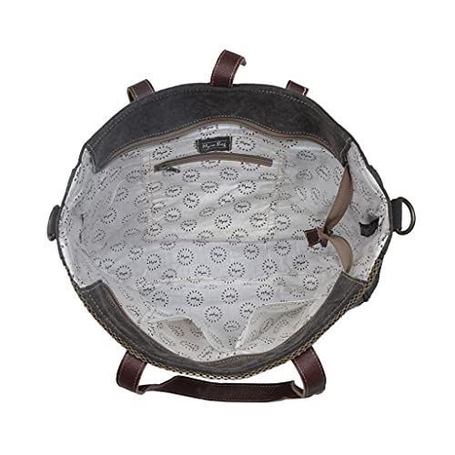 Image of Myra Bag Aztec Purse for Women - Canvas Bag with Real Leather Detailing, Boho Handbags for Women, Cute Western Purse
