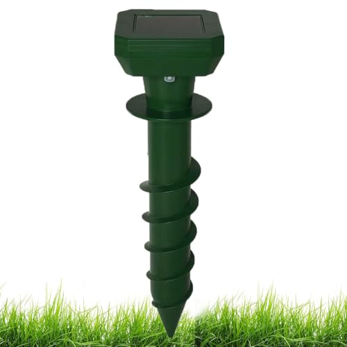 Estaca del Repelente del Topo Ultrasónico Alimentado por Energía Solar, Repelente De Serpiente Y Skunk, Repelente Ultrasónico Impermeable del Gato Y El Espantador (1pcs)