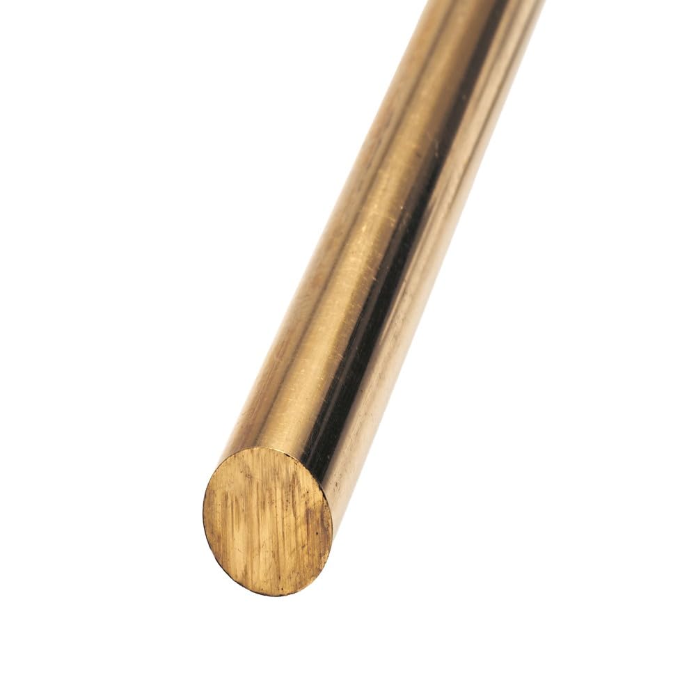 Taiho Trading Eggs Brass Round Rod, 0.6 x 11.8 inches (15 x 300 mm), Model Number: 25859