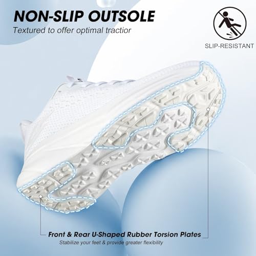 Image of ZOVE Womens Walking Shoes Cushioning Non-Slip Breathable Running Sneakers Tennis Comfortable Athletic Gym Workout Casual Shoes Lightweight Sports Cross Training Fashion Sneakers