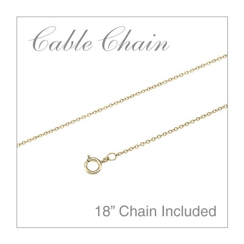 14K Yellow Gold Plain Cross Pendant with 18" Chain3