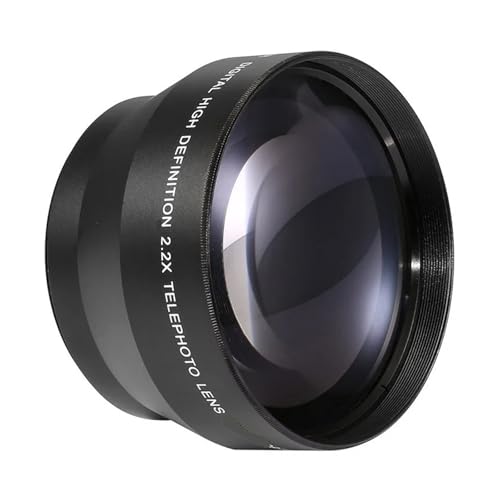 Teleobjetivo de Alta definición afiliado de 67 mm y 2,2 aumentos, Compatible con cámaras Nikon, Canon y Sony DSLR.
