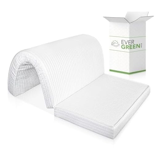 EVERGREENWEB Faltbare Matratze 120x190 cm 10 Hoch aus Polyurethan Kaltschaum für Bettcouch Hypoallergener Weißer Bezug, Orthopädisch Ergonomisch mit Befestigungsbänder Mittlerer Härtegrad | Bed Sofa
