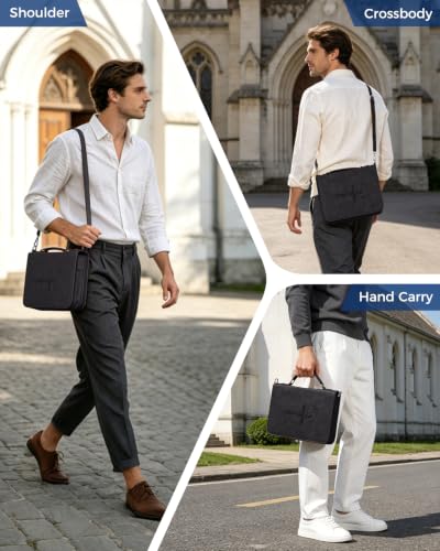 WANDF Leather Bible Bag with Strap