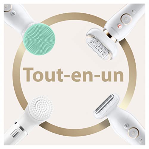 Braun Silk-épil 9 Flex Beauty-Set, Epilierer Damen / Haarentferner, FaceSpa Gesichtshaarentferner, 8 Aufsätze, Tasche, mit flexiblem Kopf für einfachere Haarentfernung, 9300, weiß/gold - Image 6