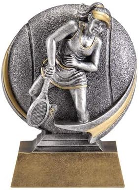 Express Medals (1-3-5 Pack) of 5 inch Motion Xtreme Womens Tennis Trophy Award with Engraved Personalized Plate