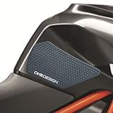 Protectores laterales de depósito para KTM 1290 SUPER DUKE R 2014/2019 y 1290 SUPER DUKE R SPECIAL EDITION 2016, disponibles en variantes negra y transparente.