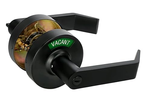 Mutex Large Grade 2 Commercial Privacy Indicator Lock With Oversized For Men Women Restroom Inuse Or Vacant, Ansi Grade2 Grade, Perfect Professional Office 3.15In Black, 2.75In 70Mm Rose, (Dls2-B) #TOP12