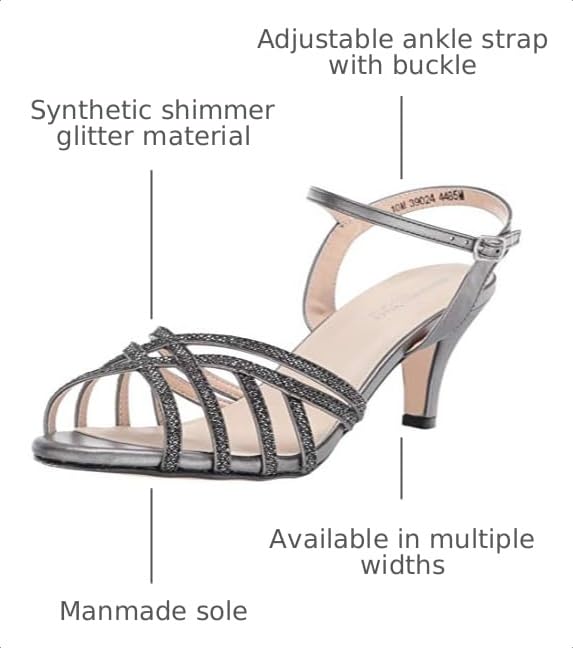 Touch Ups womens Amara Heeled Sandal, Pewter, 9 US by Touch Ups - Used condition - Image 2