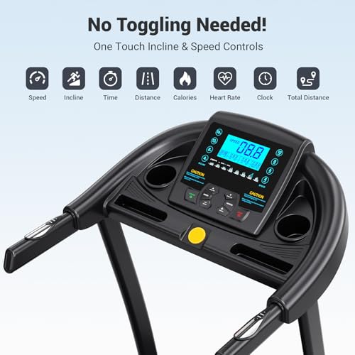 Image of THERUN Incline Treadmill, Treadmills for Running and Walking, 400 lbs Weight Capacity Folding Treadmill with 0-16% Auto Incline, Wide Belt, 4.0 HP, App, Heart Rate