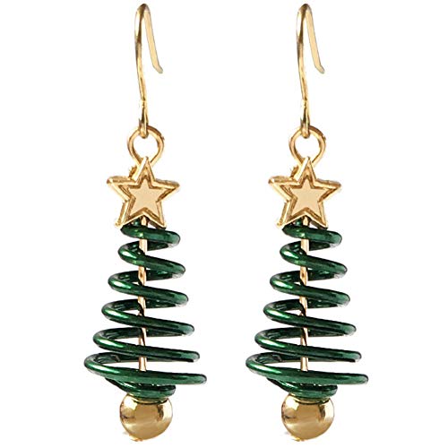 1 Par De Pendientes De Navidad Árbol De Navidad Cuelgan Partido Pendiente De Gota De La Joyería Mujeres Cover