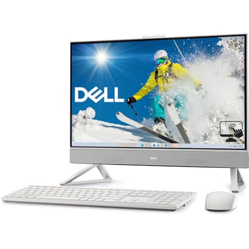 Image of Dell Inspiron All-in-One Touch Screen Desktop Computer, 24 inch LED Low Blue Light Display, 14th Gen Intel Core7 150U, 64GB RAM, 2TB PCIe SSD, Wi-Fi 6, USB-C, HDMI, Wireless KB & Mouse, Windows 11 Pro