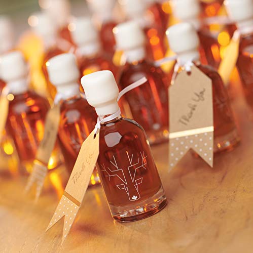 Escuminac Canadian Maple Syrup, Extra Rare Amber Rich Taste, Pure & Organic. Mini Glass Bottles 12 X 50Ml, Bulk Format For Party Favors, Wedding, Holiday #TOP3