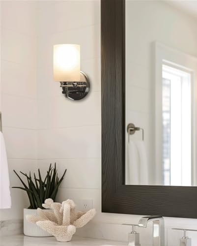Image of Kira Home Phoebe 8 inch Modern Industrial Wall Sconce for Bathroom Vanity