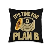 Cryptocurrency BTC Price Bitcoin Halving 2024 It's Time for Plan B Throw Pillow, 16x16, Multicolor