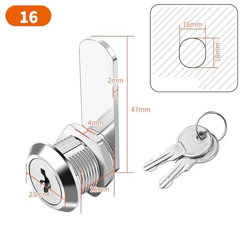 Image of RV Storage Locks, Camper Compartment Storage Door Locks with Keys, Cabinet Lock for RV Camper Travel Trailer, Drawer Cabinet Toolcart Storage, 5 /8 Inch 4 Locks with 8 Keyed Alike, Zinc Alloy