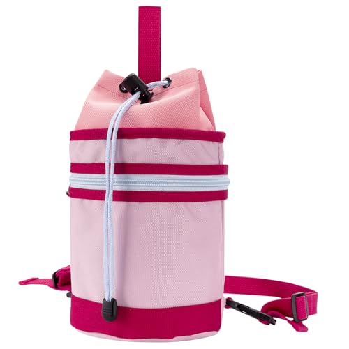 Linkidea Half Gallon Water Bottle Carrier with Strap Compatible with 64oz YETI Rambler Bottle, Hydro Flask, Waterbottle Backpack Sling Bag Holder, Shoulder Strap with Phone Pocket, Pink -  CPS-031-02