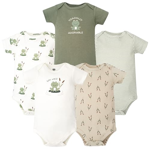 Image of Hudson Baby Unisex Baby Cotton Bodysuits 5-Pack