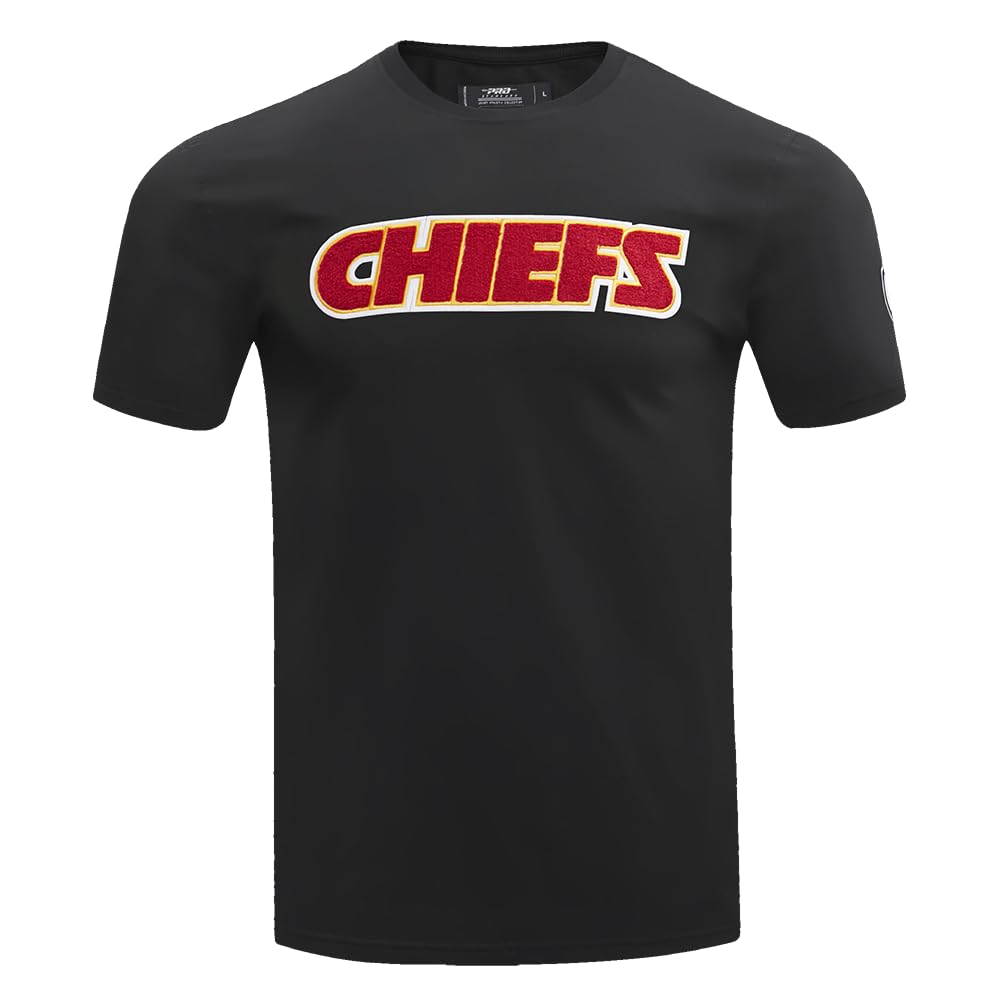 Pro Standard Mens NFL Kansas City Chiefs Classic Chenille Short Sleeve Tee Black S