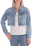  Wrangler Damen Jeansjacke Retro Crop Jacket Blau (Fiji) (XS)