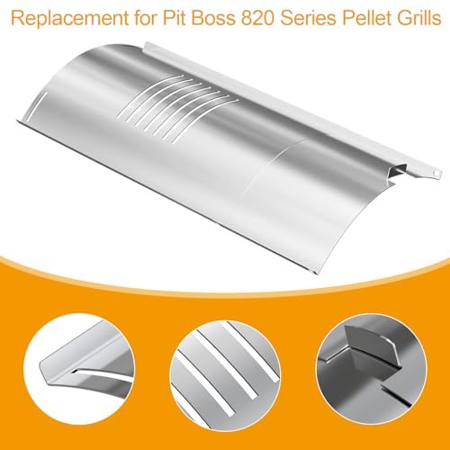 Slide Cover and Bottom Grease Collection Kit Replacement Parts for Pit Boss 820 Series Pellet Grills, Compatible with Pit Boss Flame Broiler Kit