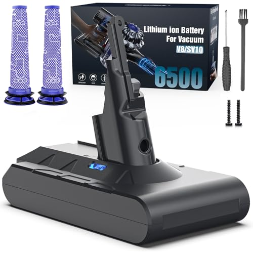 Battery Replacement for Dyson V8, 21.6V 6500mAh...