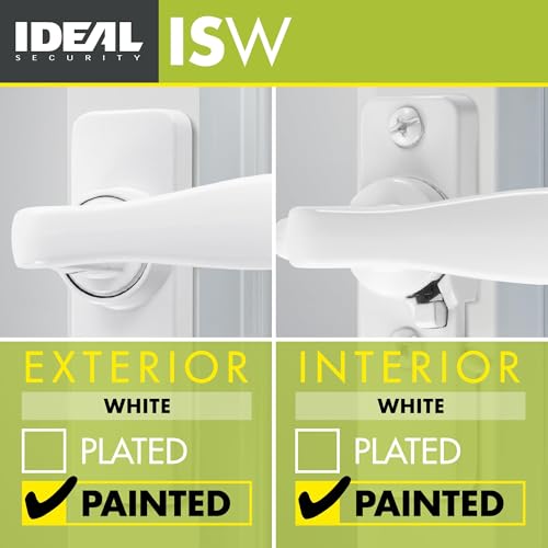 Ideal Security in-Swinging Storm Door Handle Set – for Inward-Opening Storm & Screen Doors ONLY – Surface Mount, Locking Inside Latch, White White by Ideal Security - Image 6