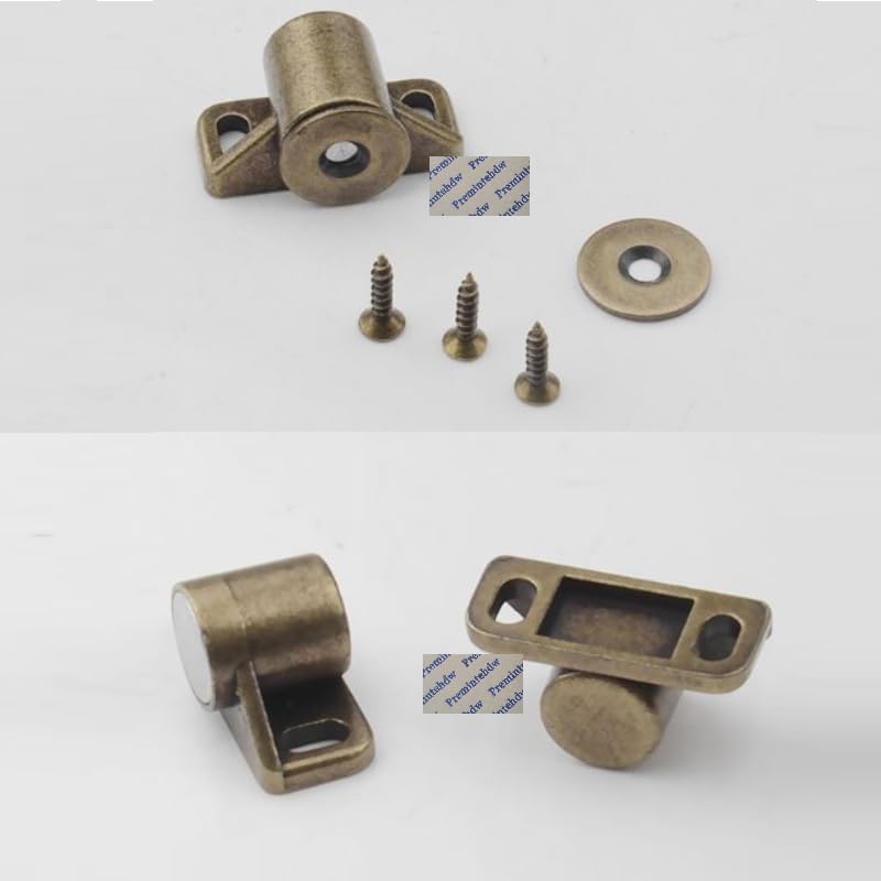 10Pcs/Lot Zinc Alloy Antique Bronze Cabinet Cupboard Barrel Magnetic Door Catch Latch Magnet Cabinet Hardware Matching Screw