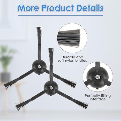Image of (8 Pack) Side Brushes for Roborock Q Revo, Qrevo Pro, Qrevo S, Qrevo Slim, Qrevo Master, Q5 Pro, Q5 Pro+, Q5 Max+, Q7 Max, Q7 Max+, Q8 Max+, S8 Pro Ultra, S8 MaxV Ultra, S7 MaxV Ultra, S7 & E Series