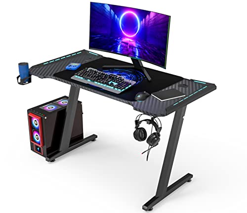 KLIM K120 Gaming Tisch 120 x 60 cm Gaming Schreibtisch mit Kabelmanagement und Mouse pad - Einfacher Aufbau - Stabiler Schreibtisch aus Metall und Holz - Perfekt für Gaming und Büro 20-Jahre Support