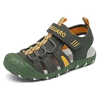 SAGUARO Kinder Sandalen für Jungen Leichtgewicht Geschlossen Sport Trekkingandalen Atmungsaktiv Rutschfest Wandersandalen Sommer Outdoor Grün 37 EU